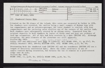 Calf Of Eday, Long, HY53NE 18, Ordnance Survey index card, Recto