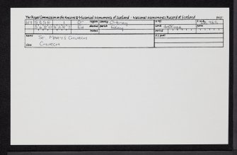 Eday, St Mary's Church, HY53SE 1, Ordnance Survey index card, Recto