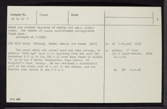 Copinsay Farm, Copinsay, HY60SW 3, Ordnance Survey index card, page number 2, Verso