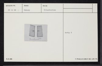 Stronsay, Hunton, HY62NE 6, Ordnance Survey index card, Recto