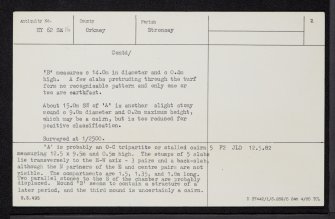 Stronsay, Lamb Ness, HY62SE 16, Ordnance Survey index card, page number 2, Recto