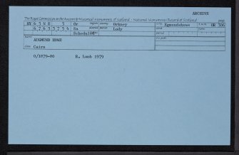 Sanday, Augmund Howe, HY63NE 3, Ordnance Survey index card, Recto