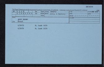 Sanday, Quoy Banks, HY64NE 7, Ordnance Survey index card, Recto