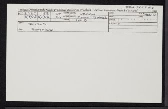 Sanday, Quivals Farmhouse, HY64SE 53, Ordnance Survey index card, Recto