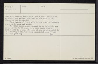 Fair Isle, Burn Of Furse, HZ27SW 3, Ordnance Survey index card, page number 2, Verso