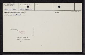 Fair Isle, Burn Of Furse, HZ27SW 3, Ordnance Survey index card, Recto