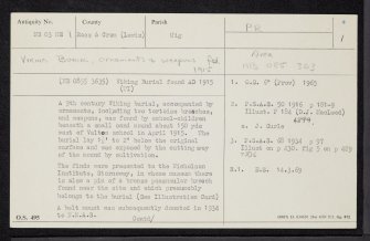 Lewis, Valtos School, NB03NE 1, Ordnance Survey index card, page number 1, Recto