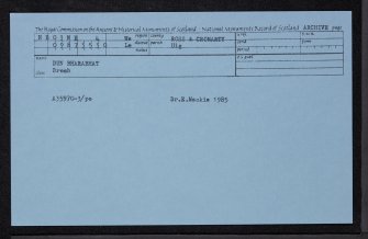 Lewis, Dun Bharabhat, NB03NE 4, Ordnance Survey index card, Recto
