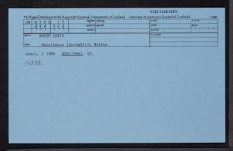 Lewis, Bhaltos, Cnip, NB03NE 17, Ordnance Survey index card, Recto