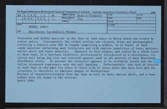 Lewis, Bhaltos, Cnip, NB03NE 17, Ordnance Survey index card, Recto