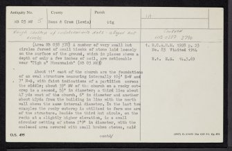 Lewis, Tigh A' Bheannaich, NB03NW 5, Ordnance Survey index card, Recto