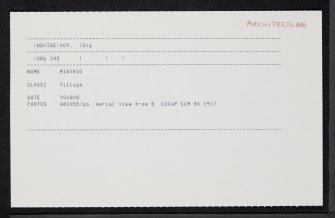 Lewis, Miavaig, NB03SE 9, Ordnance Survey index card, Recto