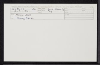 Lewis, Ardoil, NB03SW 5, Ordnance Survey index card, Recto