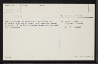 Lewis, Ardoil, NB03SW 6, Ordnance Survey index card, page number 2, Verso
