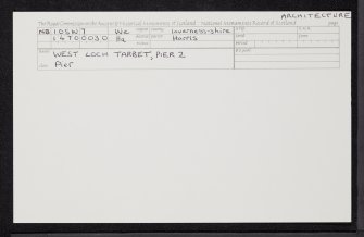 Harris, West Loch Tarbert, Pier, NB10SW 7, Ordnance Survey index card, Recto