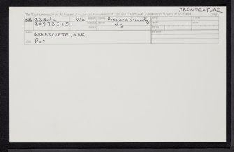 Lewis, Breasclete, Pier, NB23NW 4, Ordnance Survey index card, Recto