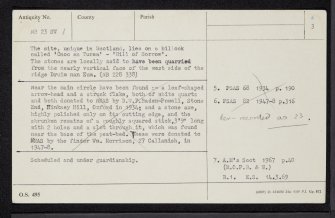 Lewis, Callanish, NB23SW 1, Ordnance Survey index card, page number 3, Recto