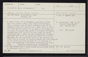 Lewis, Garynahine, 'Tursachan', NB23SW 4, Ordnance Survey index card, Recto