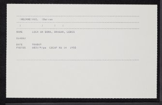 Lewis, Bragar, Loch An Duna, NB24NE 2, Ordnance Survey index card, Recto