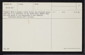 Lewis, Teampull Eoin, NB24NE 3, Ordnance Survey index card, page number 2, Recto
