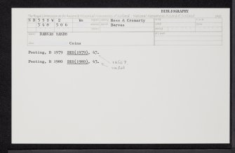 Lewis, Barvas Sands, NB35SW 2, Ordnance Survey index card, Recto