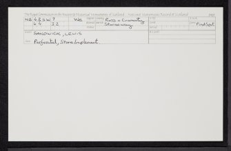 Lewis, Sandwick, NB43SW 7, Ordnance Survey index card, Recto