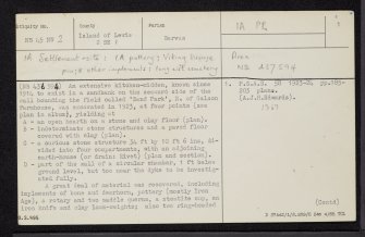 Lewis, Galson, NB45NW 2, Ordnance Survey index card, page number 1, Recto