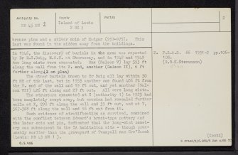 Lewis, Galson, NB45NW 2, Ordnance Survey index card, page number 2, Verso