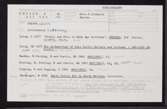 Lewis, Galson, NB45NW 2, Ordnance Survey index card, Recto