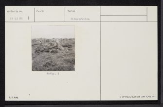 Lewis, Shulishader, Caisteal Mhic Creacail, NB53NW 1, Ordnance Survey index card, Recto