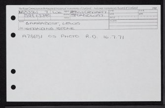 Lewis, Garrabost, NB53SW 7, Ordnance Survey index card, Recto