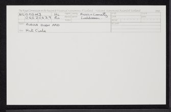 Rubha Dubh Ard, NC00SW 3, Ordnance Survey index card, Recto