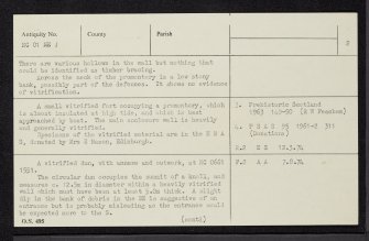 Inverpolly, NC01NE 1, Ordnance Survey index card, page number 2, Verso