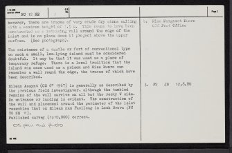 Eilean Assynt, NC12NE 1, Ordnance Survey index card, page number 2, Verso