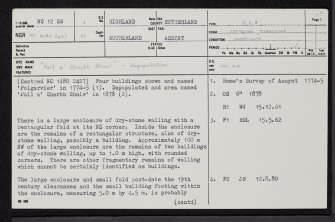 Poll A Gharbh Bhair, NC12SW 1, Ordnance Survey index card, page number 1, Recto