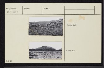 An Dun, Loch Ardbhair, NC13SE 1, Ordnance Survey index card, Recto