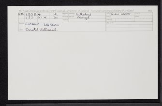 Glenleraig, NC13SE 4, Ordnance Survey index card, Recto