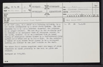 Scourie House, NC14NE 2, Ordnance Survey index card, page number 1, Recto