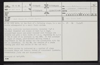 Creag Gharbh, NC14SE 6, Ordnance Survey index card, page number 1, Recto