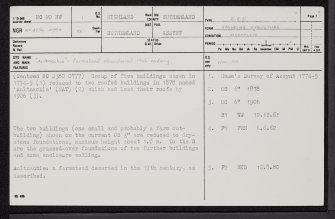 Aultnachie, NC20NW 1, Ordnance Survey index card, page number 1, Recto