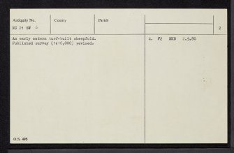 Ledmore River, NC21SW 6, Ordnance Survey index card, page number 2, Verso