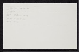 Achriesgill Bridge, NC25SE 8, Ordnance Survey index card, Recto