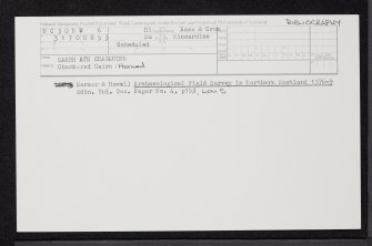 Garbh Ath Chaoruinn, NC30NW 6, Ordnance Survey index card, Recto