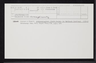 Strathseasgaich, NC31SW 2, Ordnance Survey index card, Recto