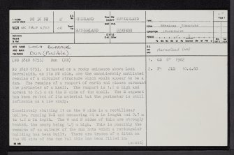 Loch Borralie, NC36NE 5, Ordnance Survey index card, page number 1, Recto