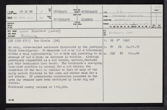 Loch Borralie West, NC36NE 7, Ordnance Survey index card, page number 1, Recto