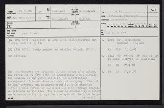 Loch Croispol, NC36NE 29, Ordnance Survey index card, page number 1, Recto