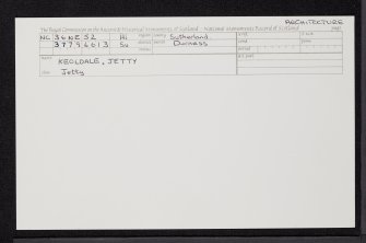 Keoldale, Jetty, NC36NE 52, Ordnance Survey index card, Recto