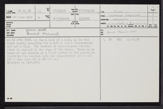 Loch Side, NC45NE 14, Ordnance Survey index card, page number 1, Recto