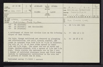 Cnoc Chatha, NC50NE 3, Ordnance Survey index card, page number 1, Recto